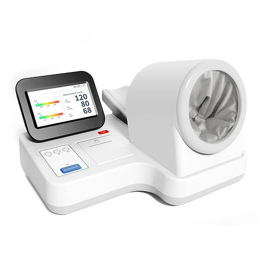 

CONTEC07A LCD Display Electronic Sphygmomanometer Large Color Screen Accurate Measurement Blood Pressure Monitor with Printer
