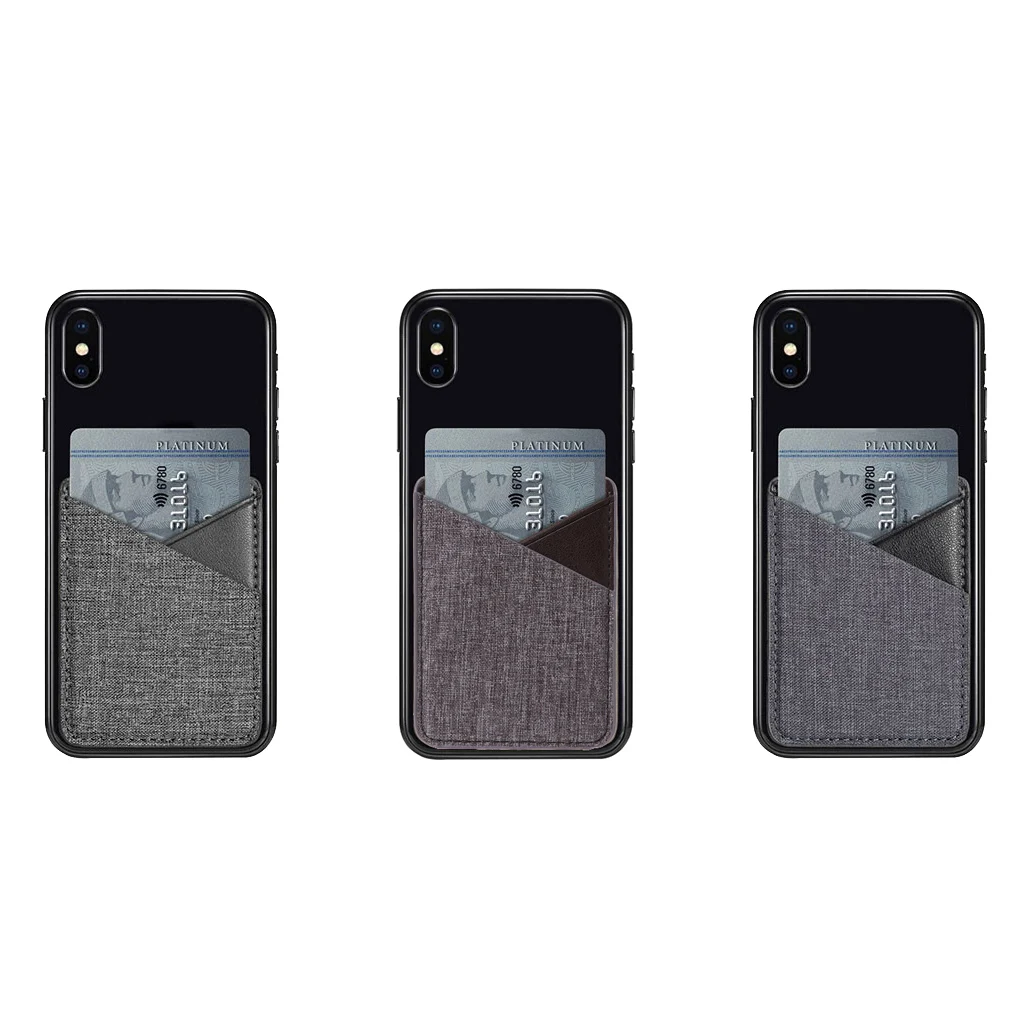Премиум качество тонкий холст мобильный телефон бумажник кредитный ID Держатель