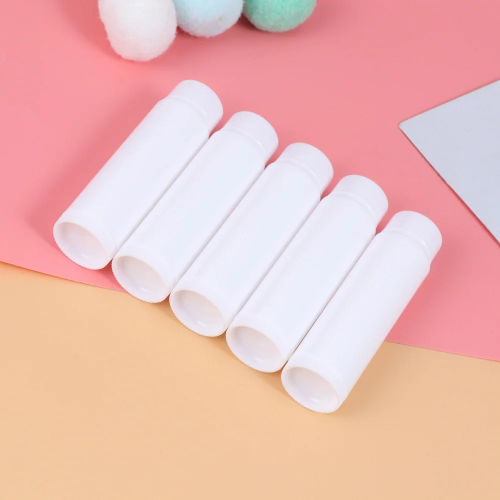 

25pcs 5g Empty Lip Balm Tubes Containers Lip Gloss Storage Container (White)