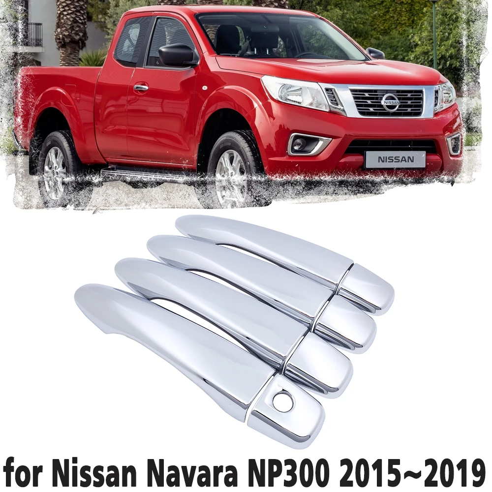 Luxury chrome door handle cover trim protection cover for Nissan Navara NP300 Navara D23 Renault Alaskan Car accessory sticker