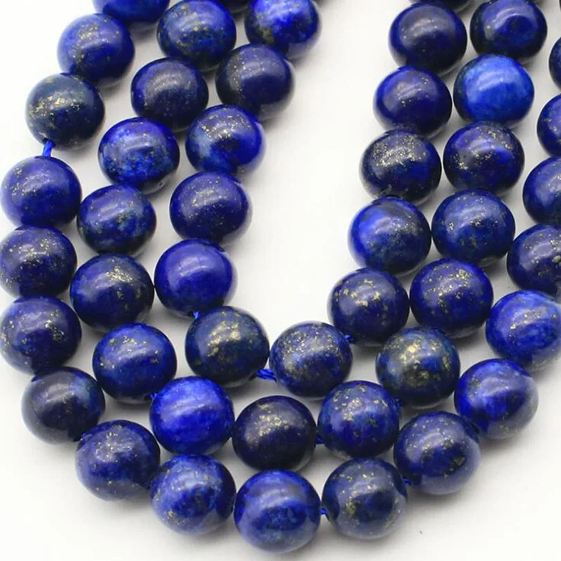 Высокое качество натуральный камень ласурит круглые полуфабрикаты бусины 6 8 10 мм