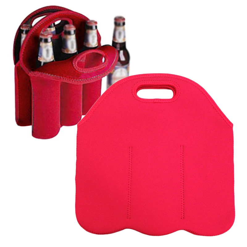 

29.3*29.3CM Wine Bottle Bag Portable Neoprene Protective Bag Diving Material Anti-Drop Tote Carrier BBQ Party Wine Bottle Bag