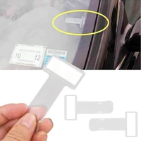 60 dropshipping 5pcs receipt hloder easy to use adhesive transparent t shape receipt holder for car