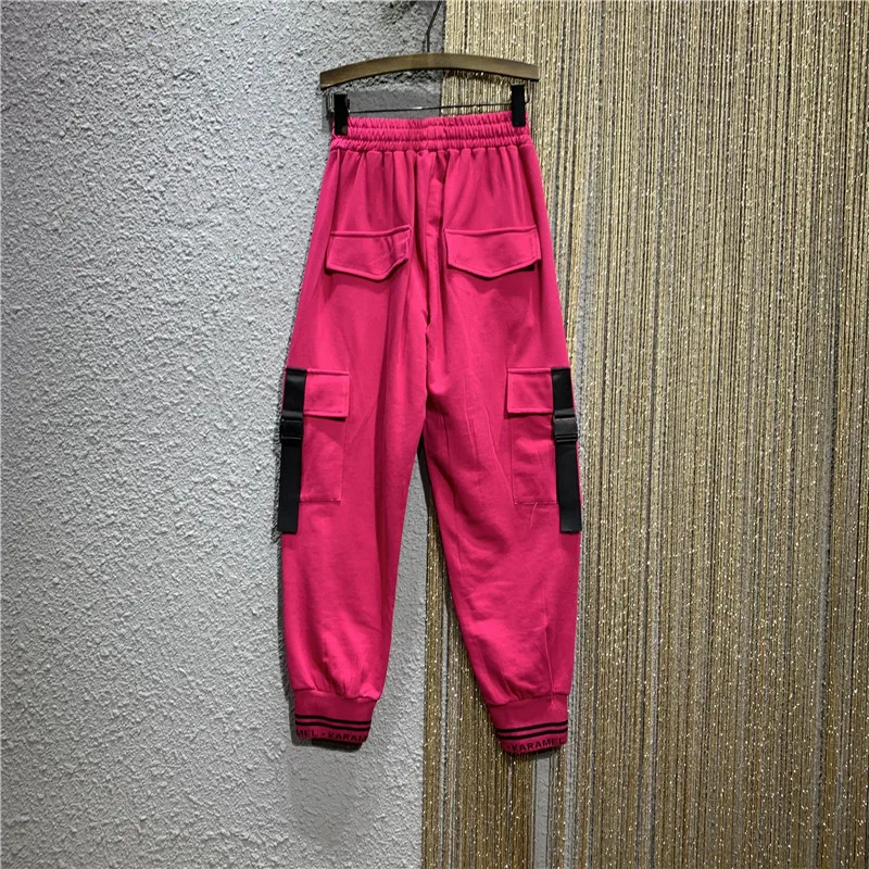 Спортивные штаны женские из денима с высокой талией | Женская одежда