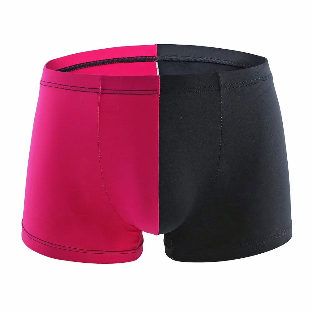 Fashion Patchwork Briefs Men Ultra-thin Breathable Boxer Seamless Underwear Color Matching |