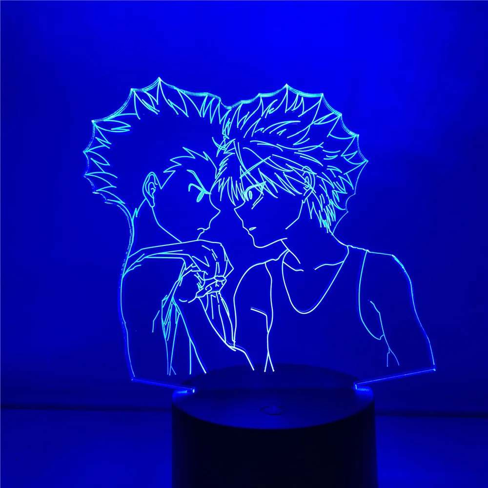 Охотник X Hunter 3D лампа Gon Freecss Killua Zoldyck фигурка светодиодный ночник аниме HXH игрушки