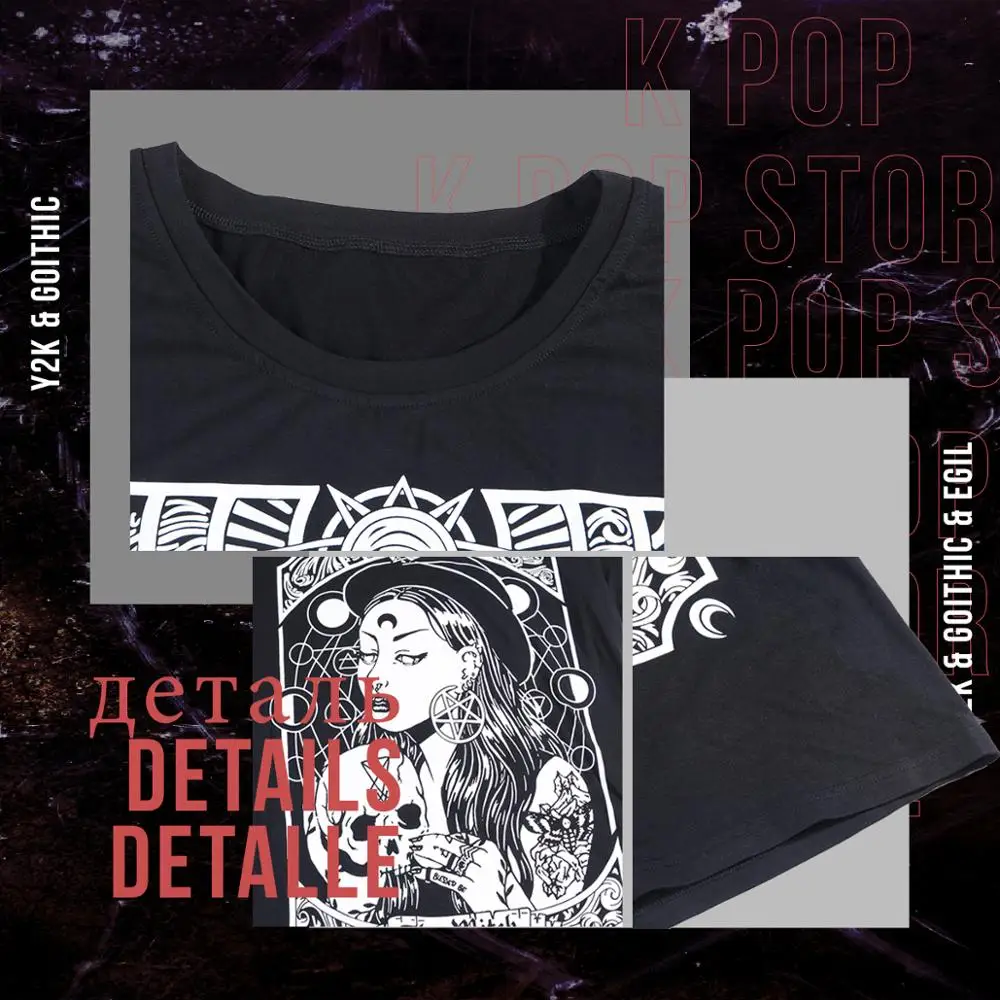 

cyber Y2k top crop harajuku anime goth indie aesthetic clothes punk top e girl emo alternative clothing plus size 90s japanese
