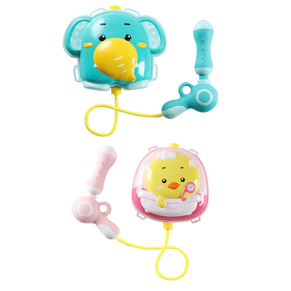 

Мультяшные милые игрушки для купания с животными для детей, рюкзак вытягивающего типа, водная трубка, плавающие пляжные детские игрушки для...