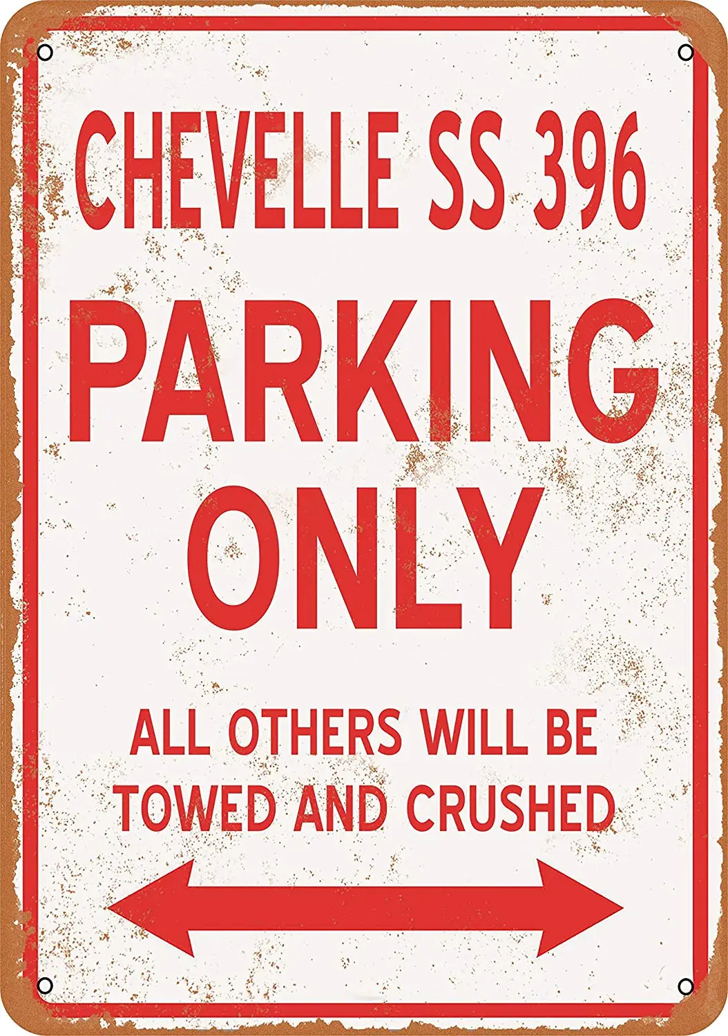 

WallColor 8*12 Metal Sign Chevelle SS 396 Parking ONLY Vintage Look