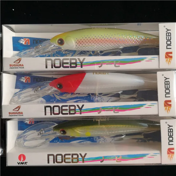 NOEBY 3 шт. гольян твердая приманка 12 см 30,5 г пластиковые тролли рыболовные приманки плавающий 0-5 м Leurre Peche Articulos De воблер PESCA снасти - Цвет: 3pcs 9046-12 268