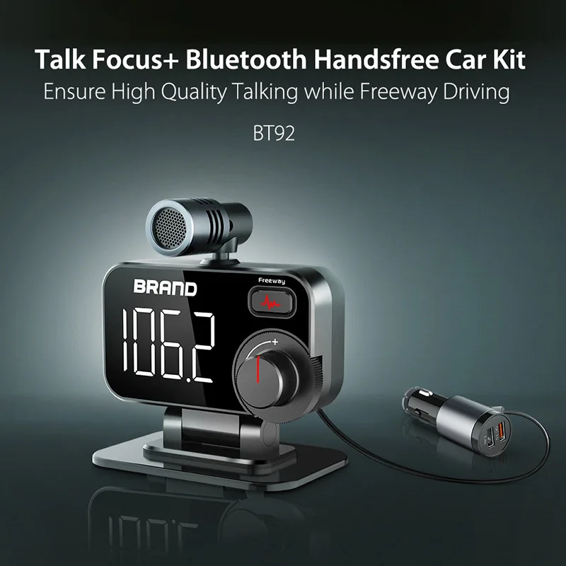 Автомобильный FM-трансмиттер CDEN с Bluetooth mp3-плеером поддержкой TF-карты и функцией