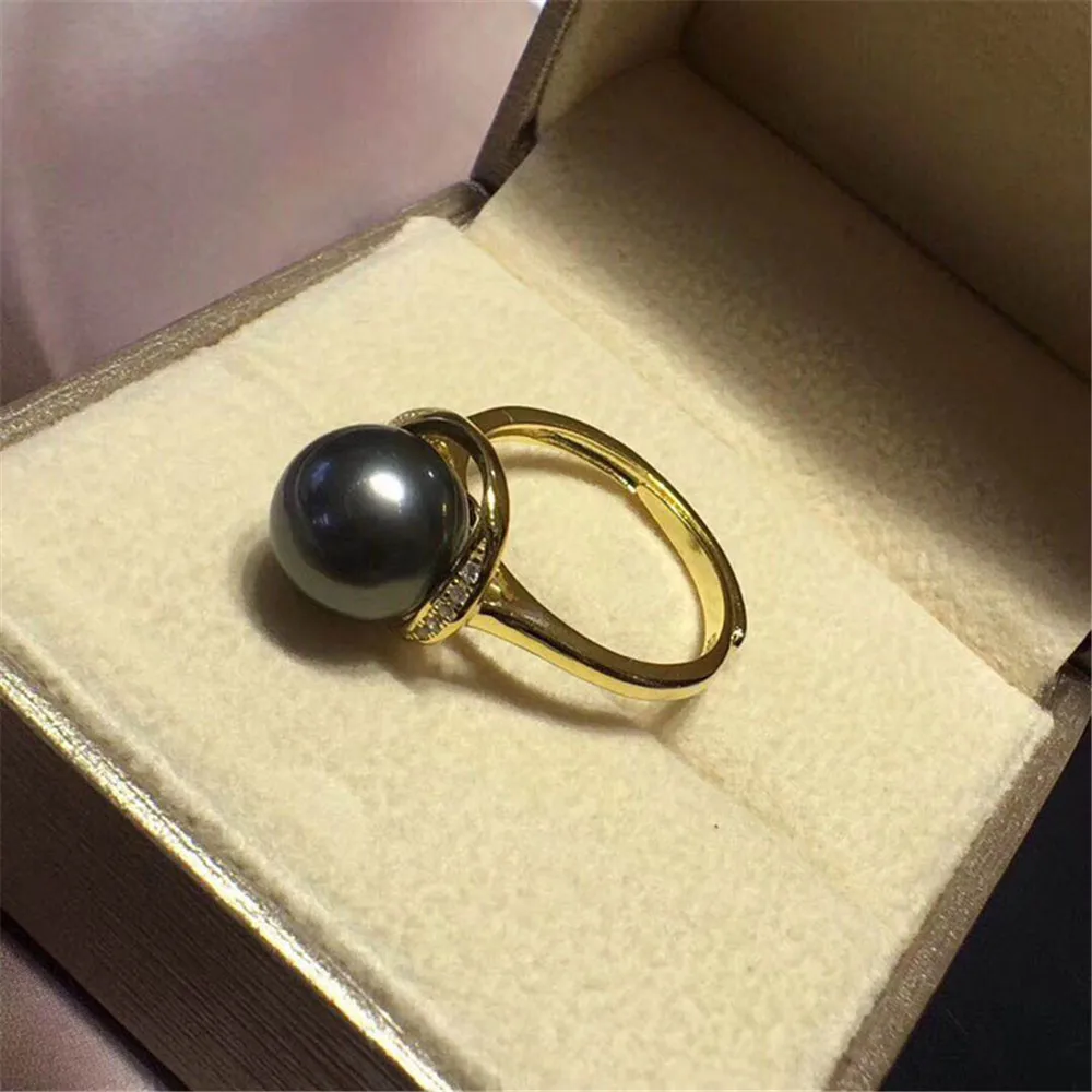 

Pearl Ring Settings, Fashionable Ring Findings, Adjustable Size 925 Silver Ring Jewelry DIY Making No Pearl