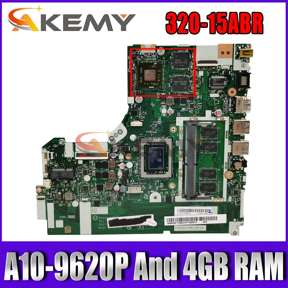 

DG526 DG527 DG726 NMB341 NMB-341 NM-B341 For Lenovo Ideapad 320-15ABR Laptop motherboard With A10-9620P And 4GB RAM 100% TESTED