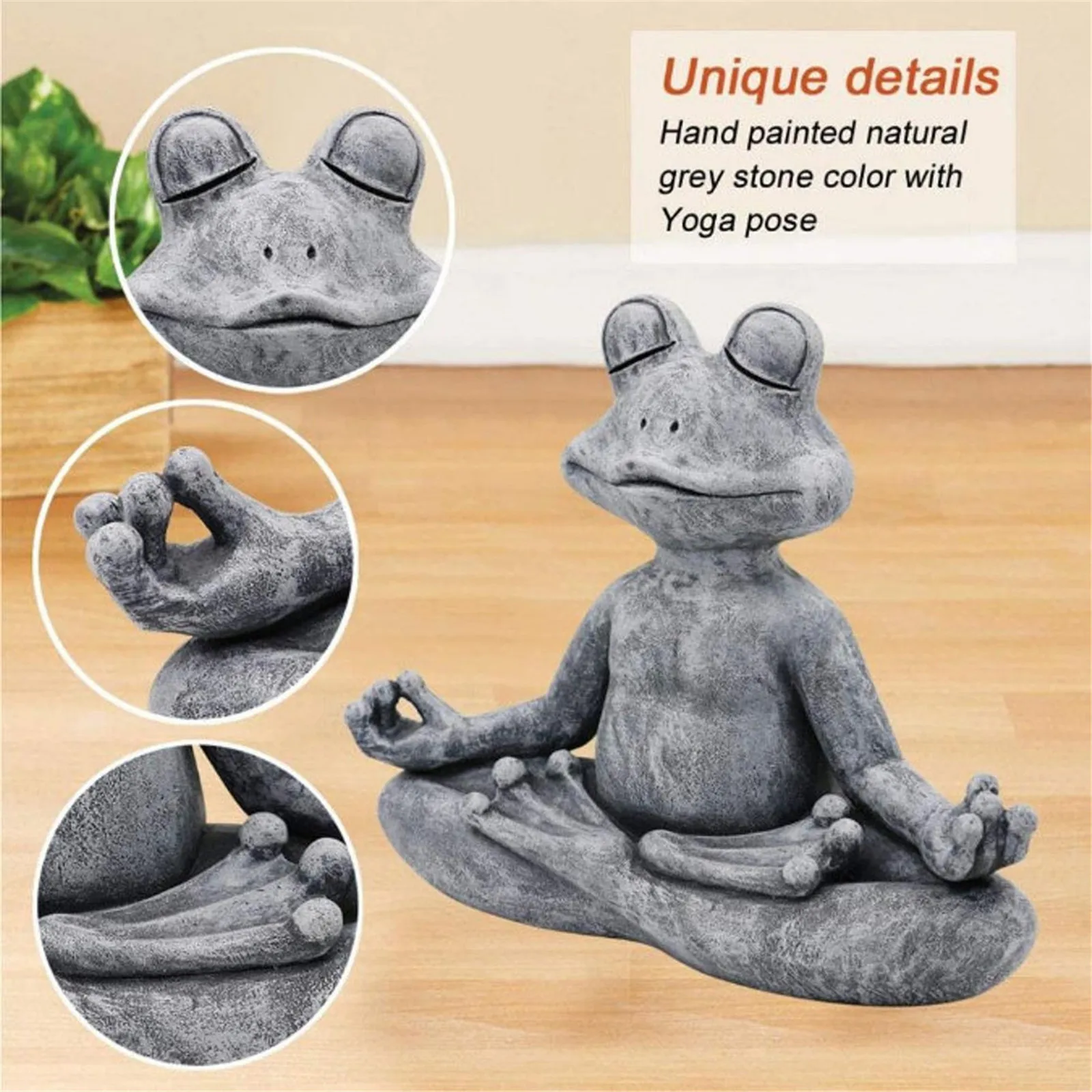 

Garden Decor Meditating Zen Garden Yoga Figurine Polyresin Office Yard Decoration Ornament Garden Accessories 2021frog Sculpture
