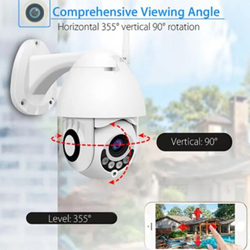 KuWfi WIFI камера Наружная и внутренняя PTZ IP 1080p скоростные Купольные Камеры