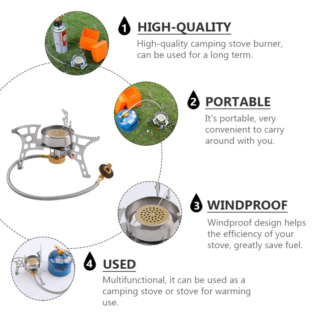 

Camping Stove Burner Multi-functional Camping Burner Compact Camping Burner