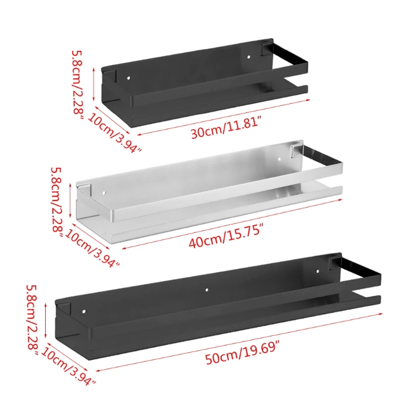 

Bathroom Shower Shelf Wall Mounted Storage Rack Shampoo Organizer Kitchen Hradware Accessories