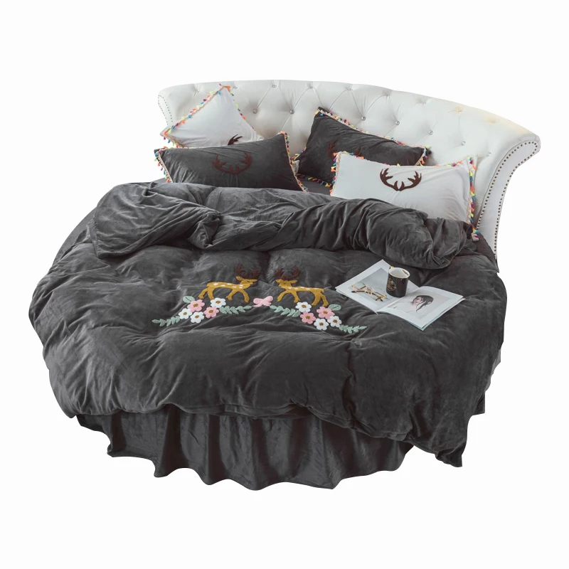 4 шт кашемир круглый простыня наволочка пододеяльник наборы кружевной край