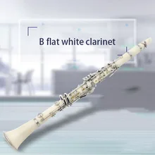 Играя класс B плоская черная трубка кларнет белый цвет