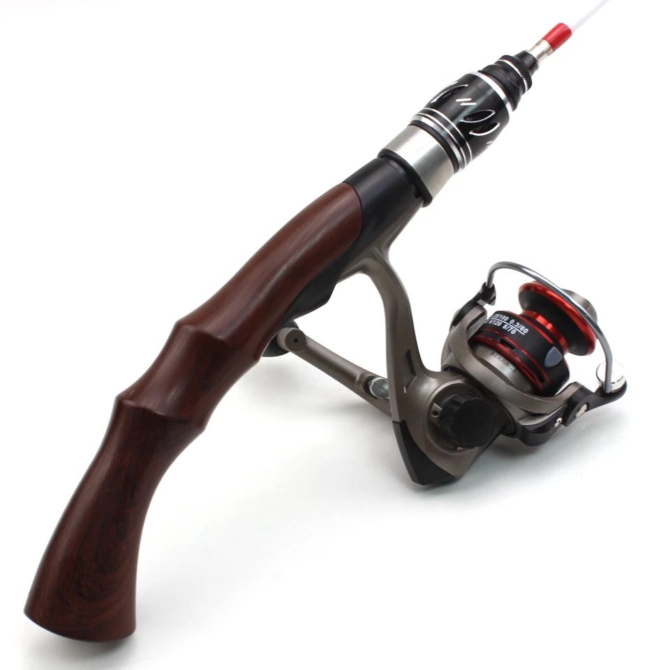 Новая удочка для подледной рыбалки из твердой древесины и набор катушек 500 зимней