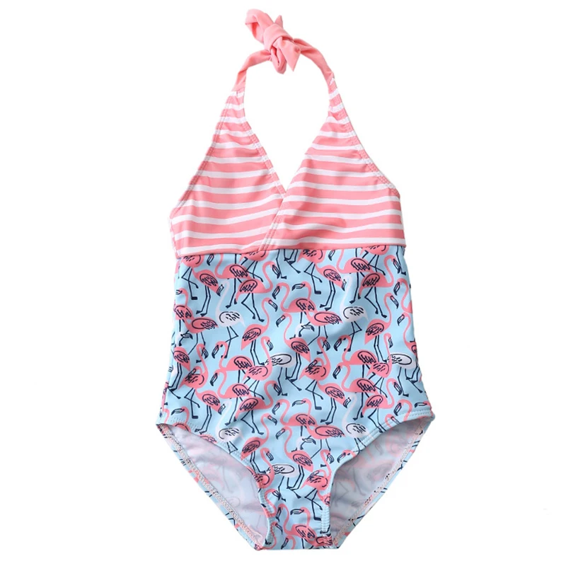 ST129 flamingo Одежда для купания для От 3 до 8 лет девочек; Новинка года; Купальник для девочек; детский купальник; Детские танкини; купальный костюм; Beachwear-ST129 - Цвет: ST129 flamingo