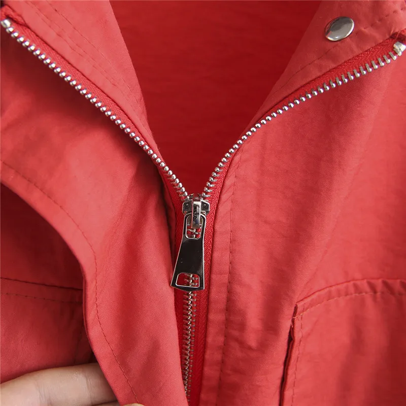 Женский Повседневный тренчкот размера плюс 4XL тонкая ветровка с поясом для весны