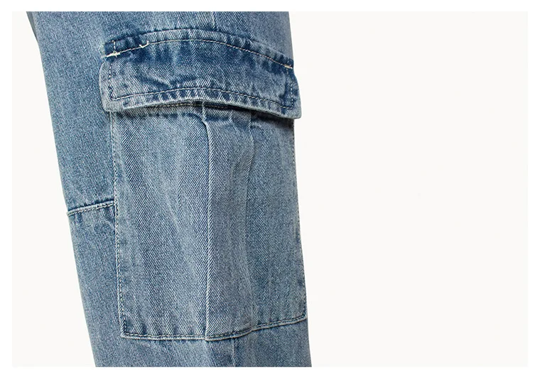 Джинсы LOGAMI женские с завышенной талией и боковыми карманами брюки-султанки из