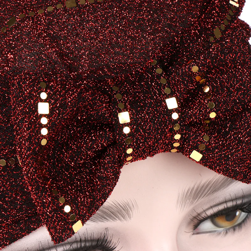 

Luxury Brand Chain Printed Headscarf Women's Elastic Cotton Headscarf Hat Indian Hat Muslim Headscarf Turbante Mujer