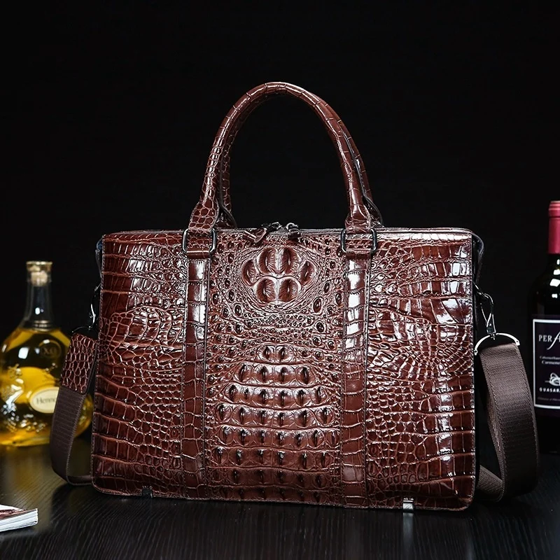 mens shoulder crossbody briefcase luxury messenger business office computer handbags new laptop bag men leather carteras hombre free global shipping