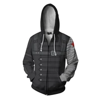2019 new hoodies sweatshirts coat hoodies costume legion clothing winter soldier 3d printed zipper hoodies tops
