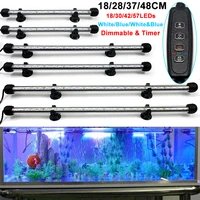 submersible led aquarium light waterproof bar fish tank light aquatic plants grow light underwater timer auto onoff lamp d30