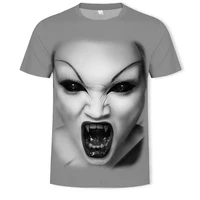summer theme new hot selling 3d mens digital print t shirt vampire funny doll series casual mens plus size shirt