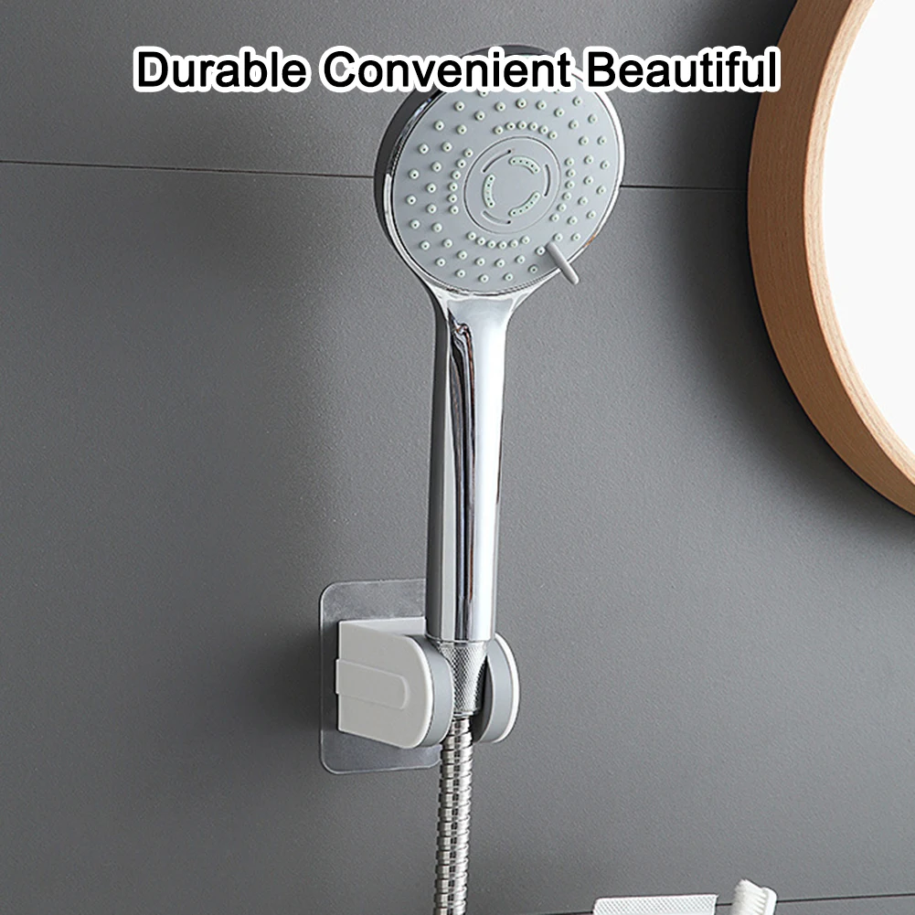 

Hand Shower Head Holder Punch Free Wall Mounted Adjustable Hand Shower Head Bracket Self Adhesive Bathroom Accessories