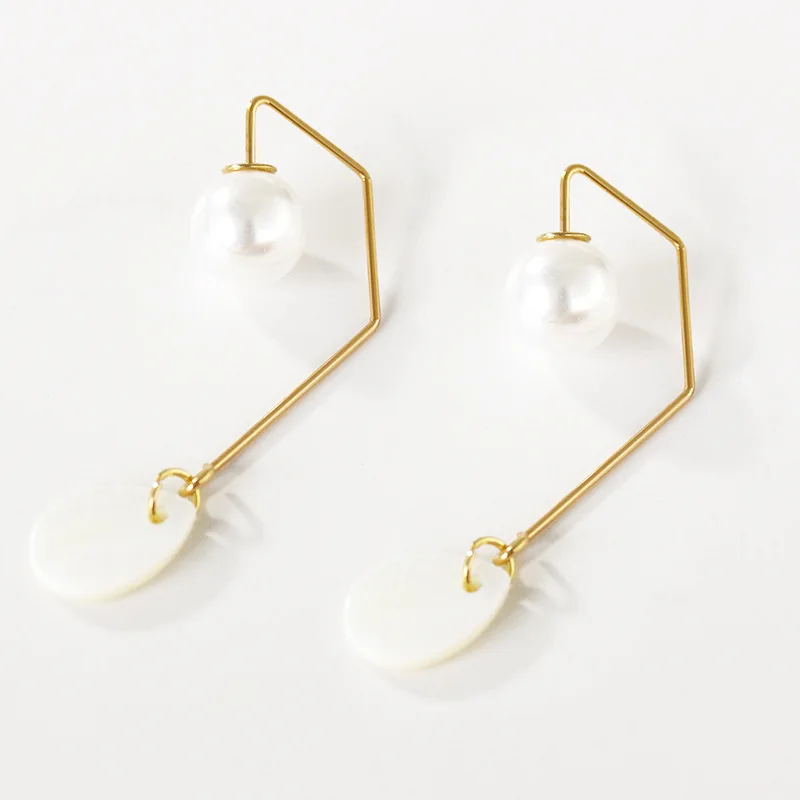 Женские серьги-капельки с жемчугом белые серьги в виде ракушек | Украшения и