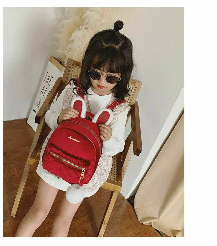 2020 новейший популярный детский Золотой бархатный рюкзак с заячьими ушками для