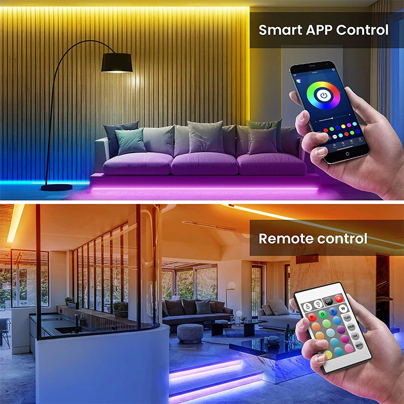 USB светодиодные ленты Bluetooth-совместимая с 5050 RGB светодиодная Фреска