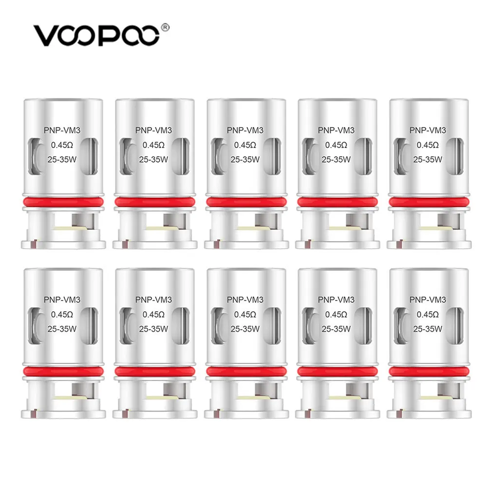 Оригинальные VOOPOO PnP VM3 сетчатые катушки 0.45ohm Half DL с сопротивлением головы Pod 25 35 Вт