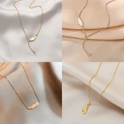 Цепочка XIYANIKE из нержавеющей стали 316L с ангельскими крыльями и перьями, ожерелье с подвеской для женщин, 2021, трендовый подарок для вечеринки, Модная бижутерия,