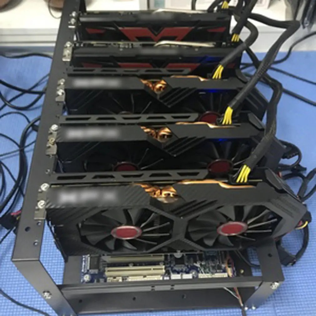 Стальная монета открытая рамка для майнинга чехол Рига до 6 8 GPU установка