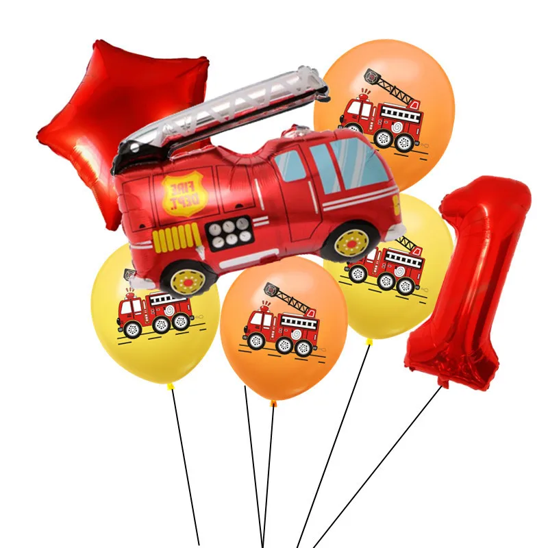 Воздушные шары из фольги для конструктора воздушные с цифрами пожарной машины 1 2