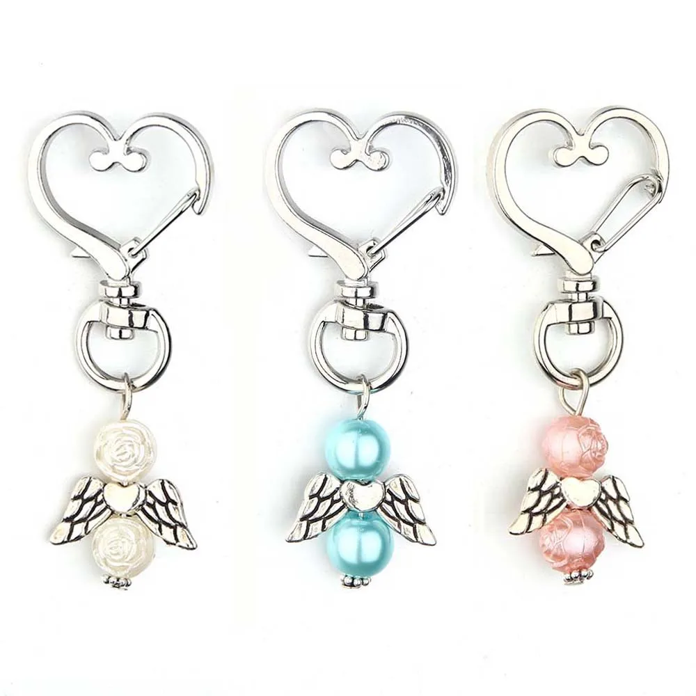 

10pcs Baby shower favor Christening keychain angel baby shower girl boy baptism gift giveaway souvenir