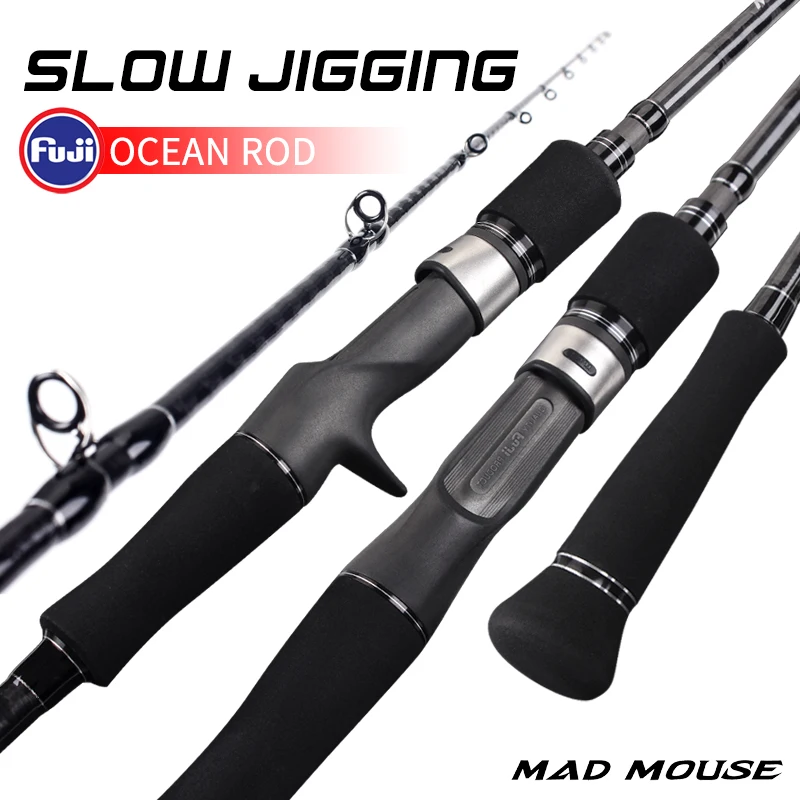 MADMOUSE полный FUJI Запчасти медленно дергающаяся Рыбная ловля стержень 1 9 м Мощность