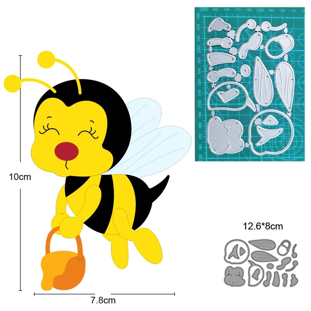 

Honey bee 2021 New Metal cutting die mold scrapbook template DIY photo album card decoration embossing folder tool cut die