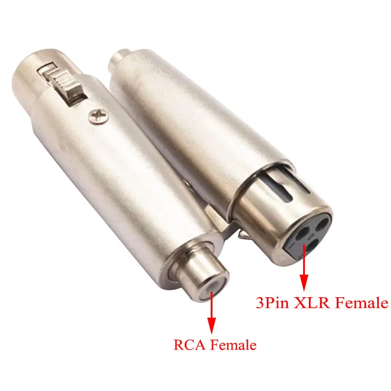 3Pin XLR розетка гнездо/штекер к разъему RCA переходник для микрофона усилитель