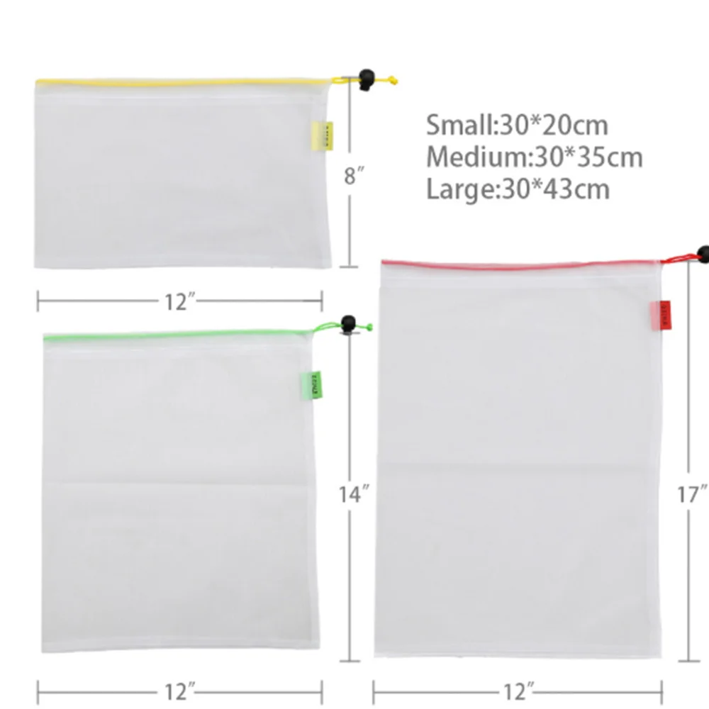 

Reusable mesh generation bag drawstring bag vegetable fruit toy storage bag