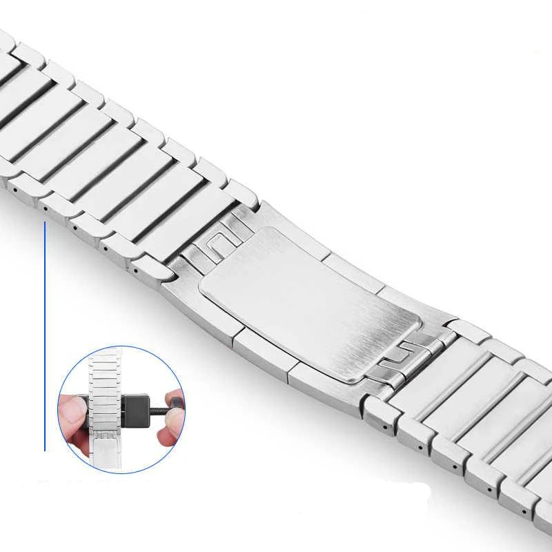 Браслет со звеньями для apple watch band 42 мм 38 мм apple watch 4 iwatch belt 44 мм 40 мм 3 2 1 металлический ремешок из нержавеющей стали