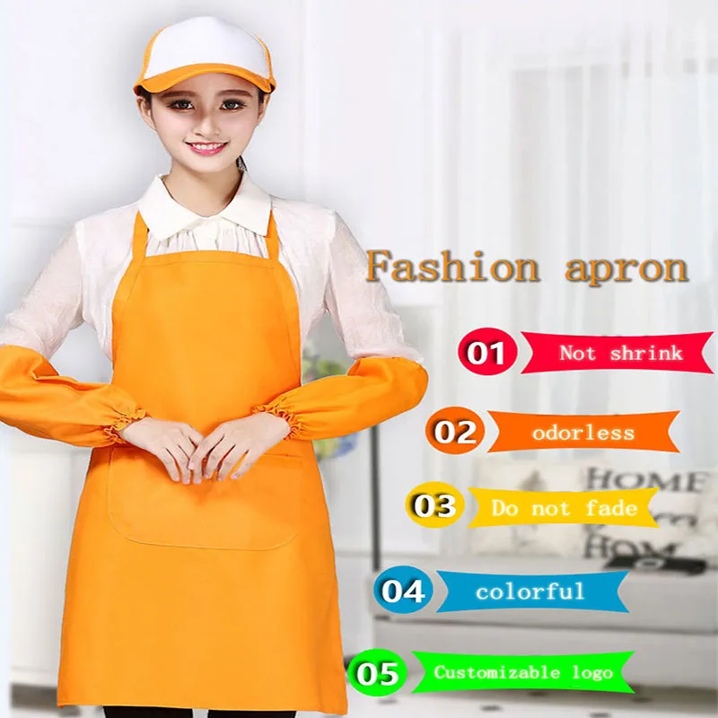 Пользовательский фартук унисекс водонепроницаемый для чистки кухни выпечки