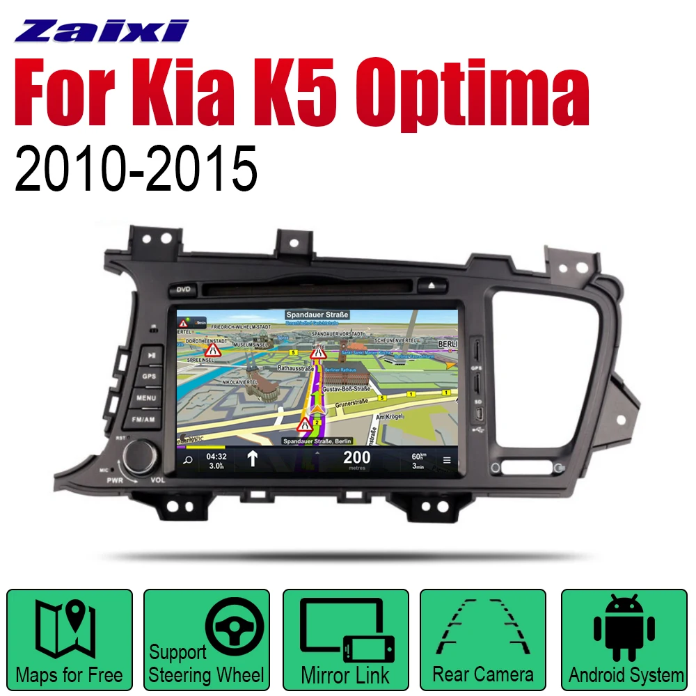 Автомагнитола ZaiXi с Android DVD GPS-навигацией для Kia K5 Optima 2010 ~ 2015 Bluetooth Wi-Fi 2din | Автомобили