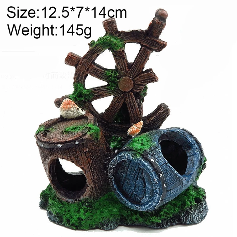 Aquarium Accessories Fish Tank Resin Landscape Decorations Crawling Pet Box Shelter Lizard Snake Crystal Shrimp Crab | Дом и сад