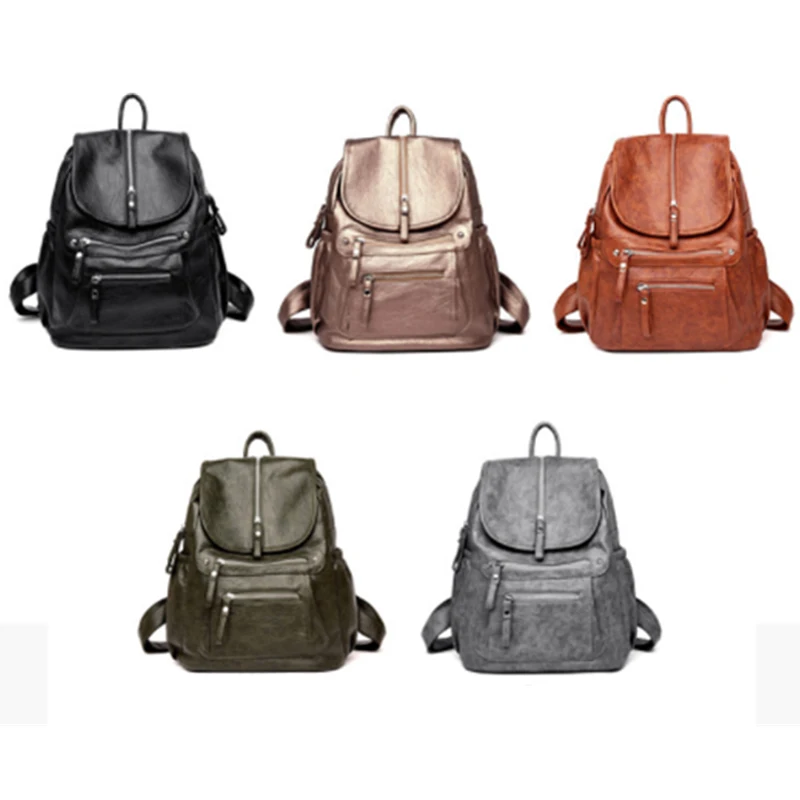 2021 New Korean Version Fashion Luxury Double Shoulder Bag Sheepskin Student Backpack Travel Women's Gilrs Designer Solid | Багаж и